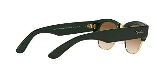 Ray-Ban Unisex Sunglasses Green On Gold Frame, Light Brown Lenses, 53MM