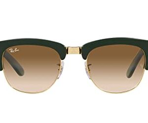 Ray-Ban Unisex Sunglasses Green On Gold Frame, Light Brown Lenses, 53MM