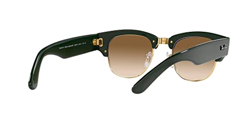 Ray-Ban Unisex Sunglasses Green On Gold Frame, Light Brown Lenses, 53MM