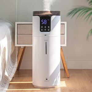 humidifiers for large room home, 4.2gal/16l quiet large humidifiers whole house 2000 sq.ft, cool mist top fill floor humidifiers with essential oil tray, extension tube, 4 mist modes, remote