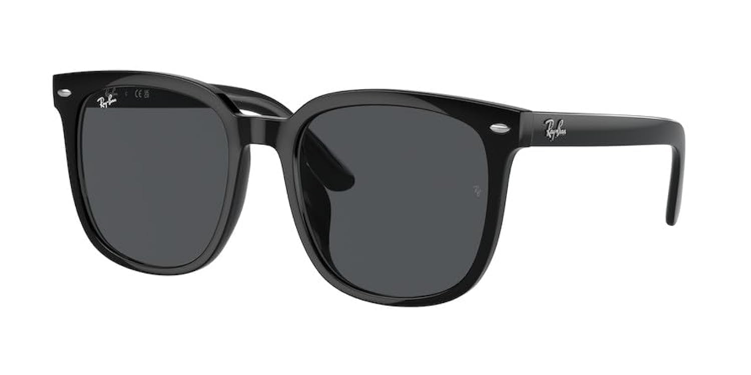 Ray-Ban RB4401D Square Sunglasses, Black/Dark Grey, 57 mm