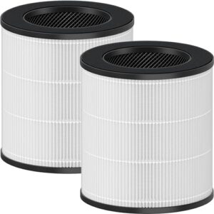 xbww 2 packs true hepa replacement filter compatible with ameifu gdap1w / gdap1usw / vi-gdap1usw, vewior a2 (clearair-a2) and tailulu hqzz-160 air cleaner purifiers