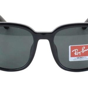 Ray-Ban RB4401D Square Sunglasses, Black/Dark Grey, 57 mm