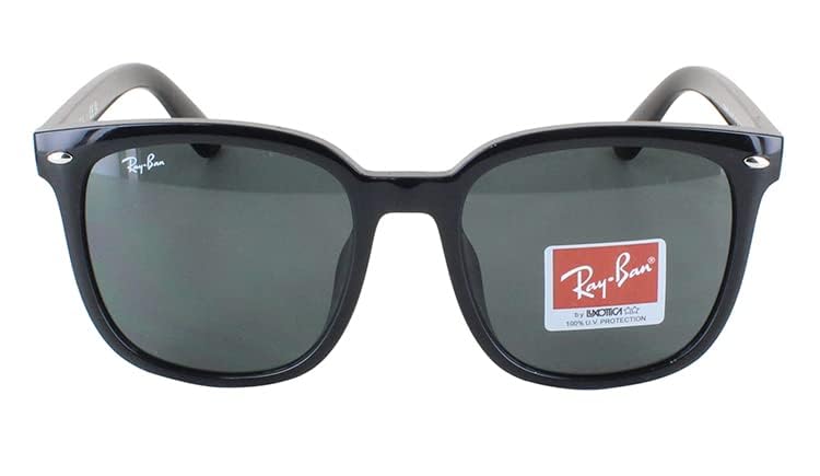 Ray-Ban RB4401D Square Sunglasses, Black/Dark Grey, 57 mm