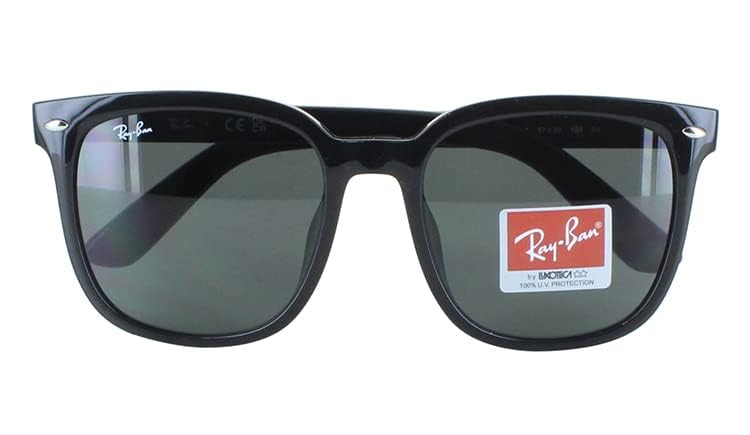 Ray-Ban RB4401D Square Sunglasses, Black/Dark Grey, 57 mm