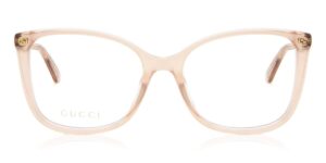 gucci gg0026o 013 nude cat-eye women's eyeglasses