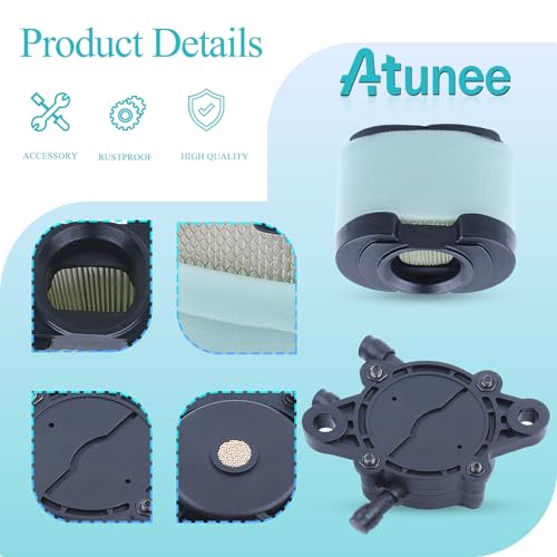 Atunee 792105 276890 Air Filter + 492932 Oil Fuel Filter for 4163205 4163206 407777 445667 445877 Compatible with John Deere LA165 D160 MIU11515 GY21057 Lawn Mower