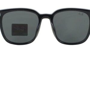 Ray-Ban RB4401D Square Sunglasses, Black/Dark Grey, 57 mm