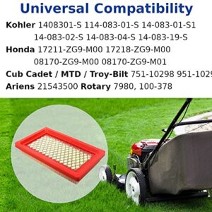 HQRP® Filter compatible with MTD Cub Cadet SC100 CC46ES SC100HW ST100 159cc 173cc Lawn Mower Engines, Replacement for MTD 751-14632 951-14632 951-10298 751-10538 751-10538P