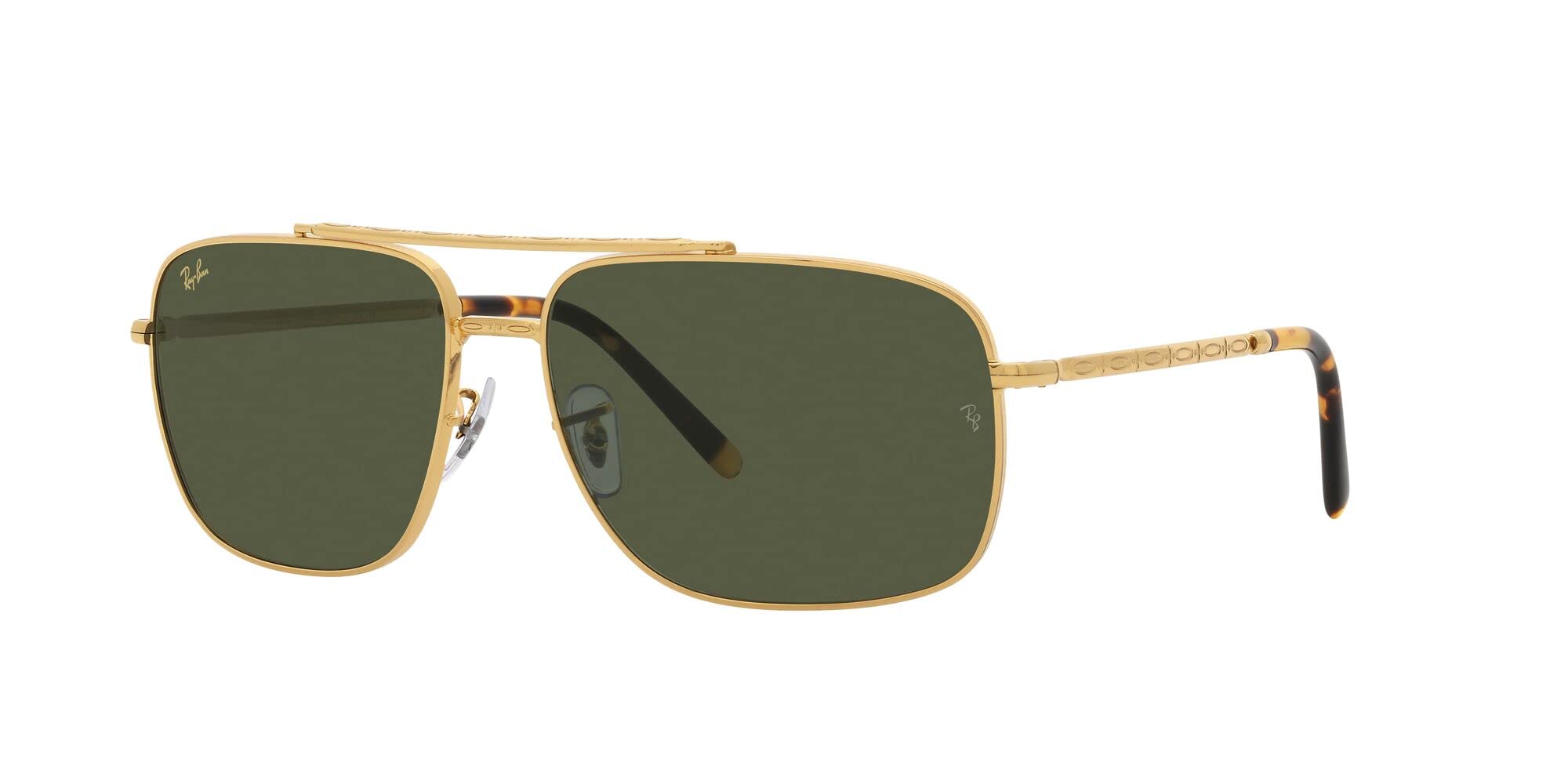 Ray-Ban RB3796 Square Sunglasses, Legend Gold/Green, 62 mm