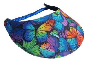 the incredible sunvisor available in beautiful designs perfect for summer! made in the usa! (butterfly 14)