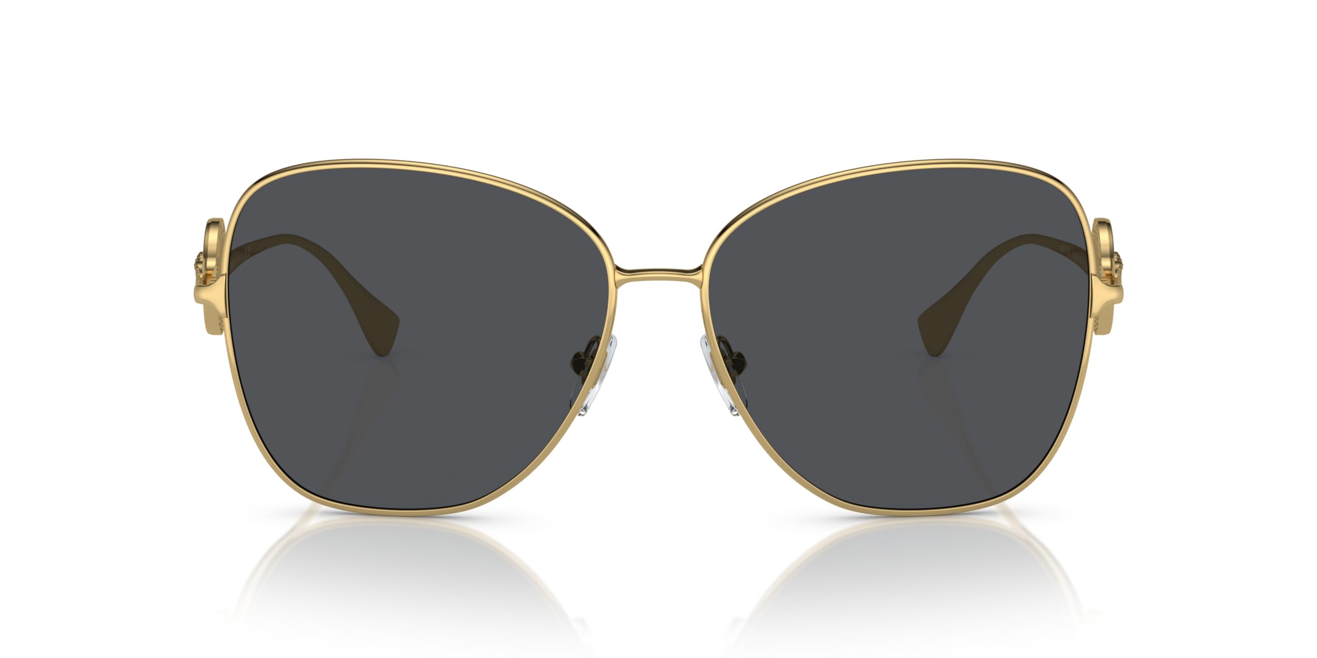 Versace Woman Sunglasses Gold Frame, Dark Grey Lenses, 60MM