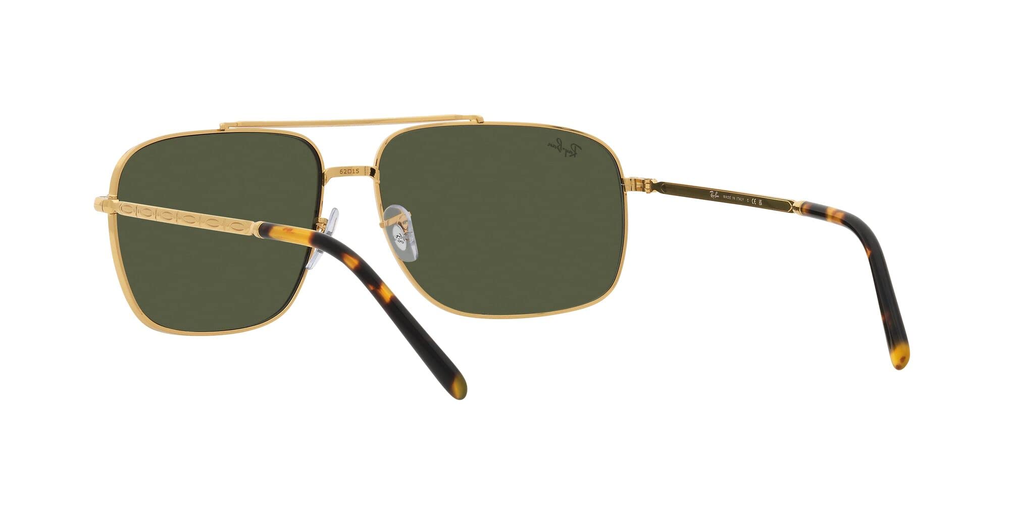 Ray-Ban RB3796 Square Sunglasses, Legend Gold/Green, 62 mm