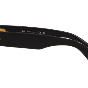 Ray-Ban RB0316S Mega Clubmaster Square Sunglasses, Black on Gold/Green, 53 mm