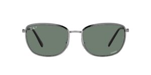 ray-ban rb3705 square sunglasses, gunmetal/polarized grey, 57 mm