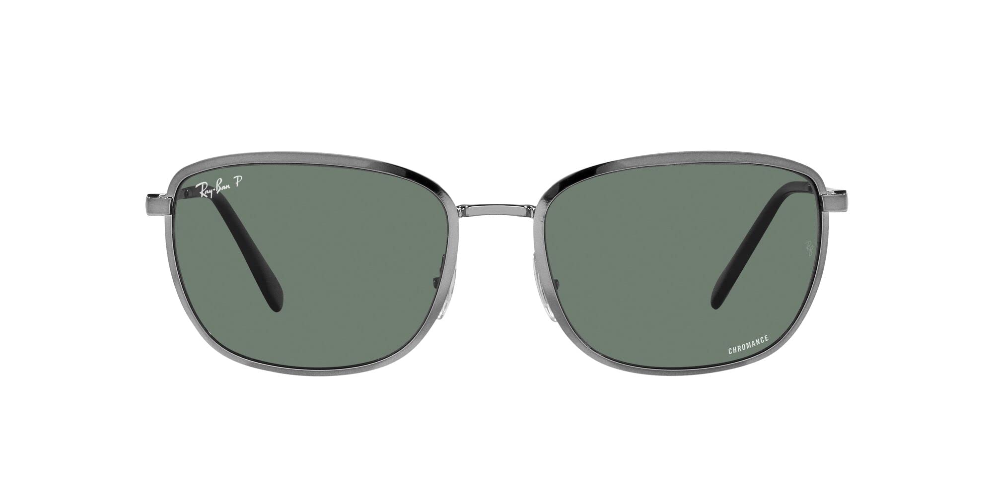 Ray-Ban RB3705 Square Sunglasses, Gunmetal/Polarized Grey, 57 mm