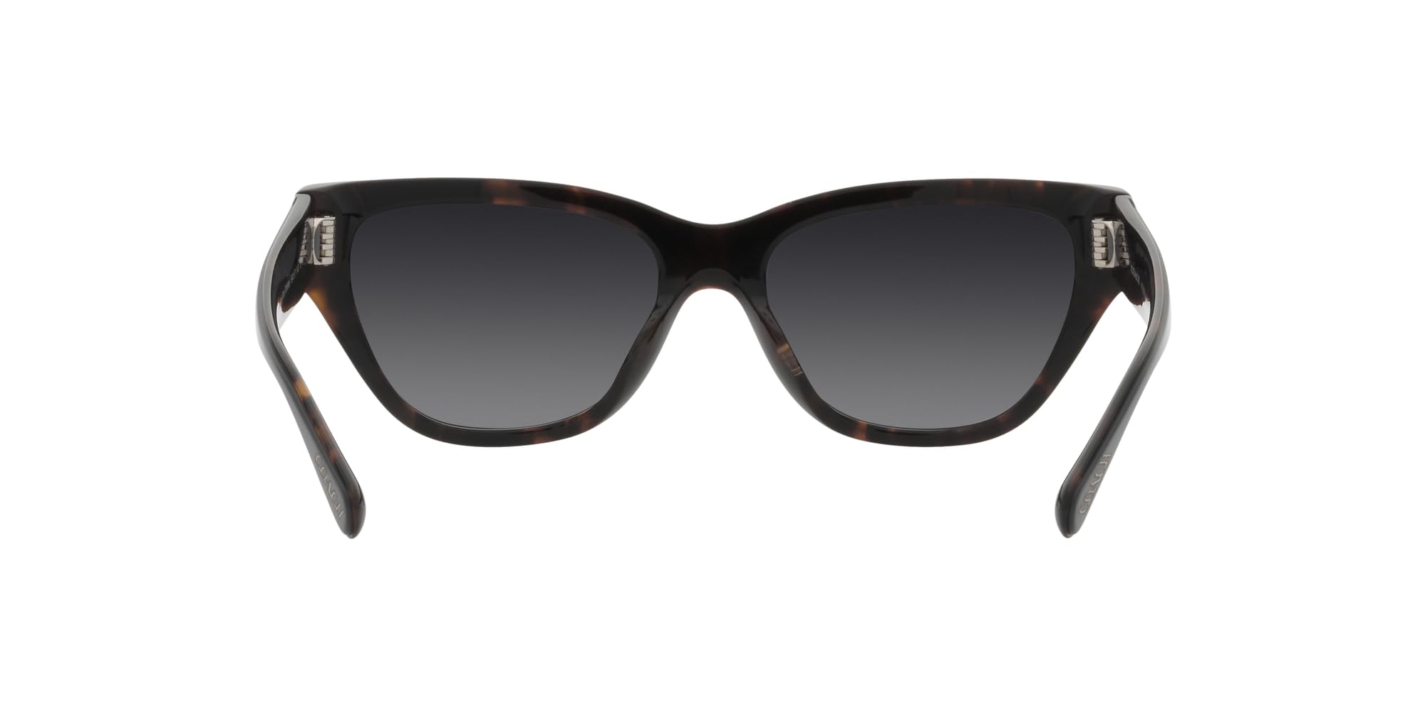 Coach HC8370U Universal Fit Sunglasses, Black/Dark Tortoise/Grey Gradient Polarized, 54 mm