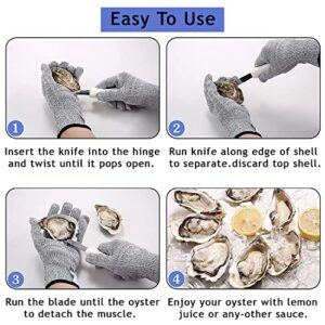 Tiankohelan Oyster Shucking Knife,Stainless Steel Oyster Knife for Oyster Clam Scallop In Shell(White)