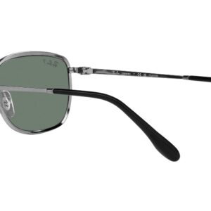 Ray-Ban RB3705 Square Sunglasses, Gunmetal/Polarized Grey, 57 mm