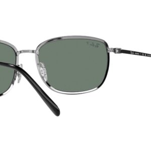 Ray-Ban RB3705 Square Sunglasses, Gunmetal/Polarized Grey, 57 mm