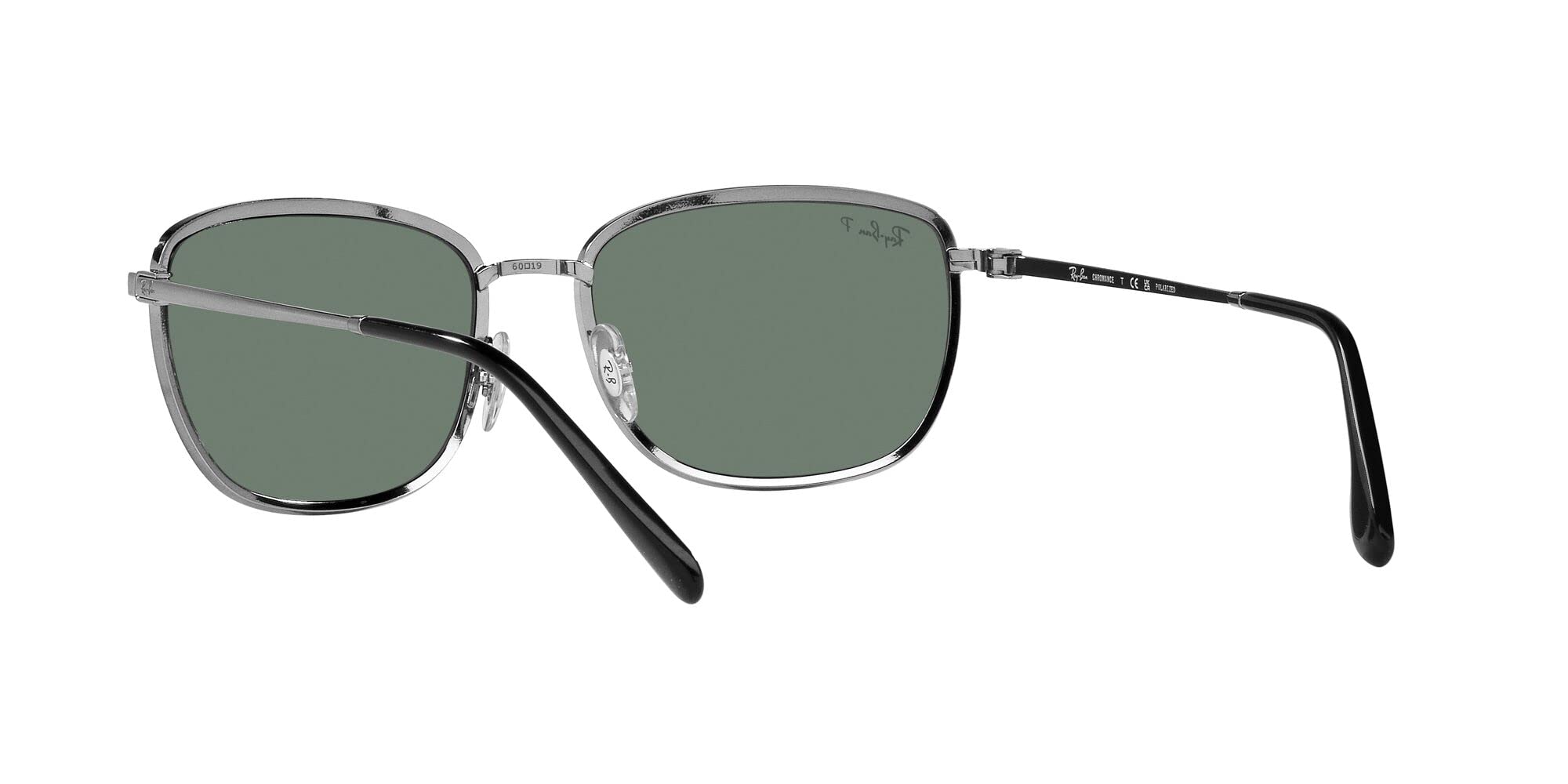 Ray-Ban RB3705 Square Sunglasses, Gunmetal/Polarized Grey, 57 mm