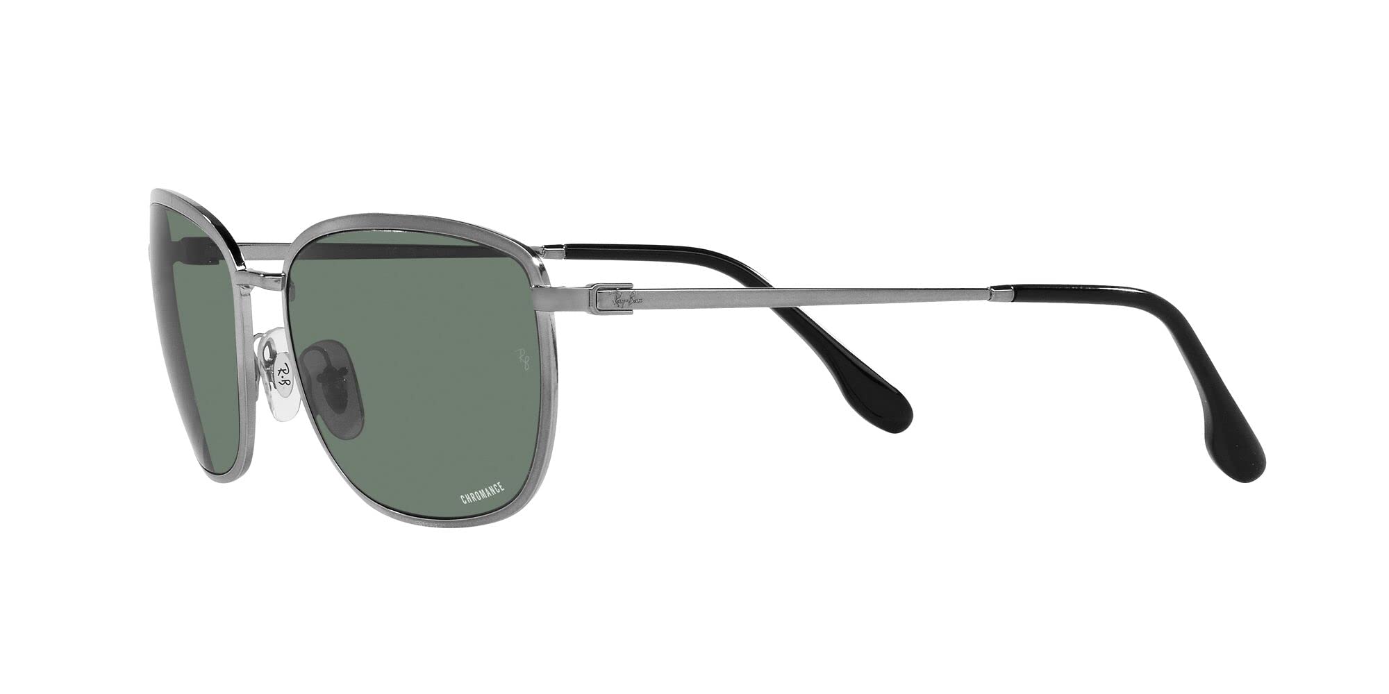 Ray-Ban RB3705 Square Sunglasses, Gunmetal/Polarized Grey, 57 mm