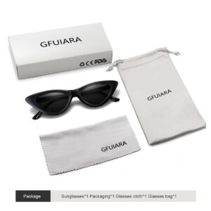 GFUIARA Vintage Cat Eye Sunglasses for Women Classic Retro Narrow Cateye Shades UV400 Protection Sun Glasses Sunnies