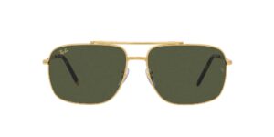 ray-ban rb3796 square sunglasses, legend gold/green, 62 mm