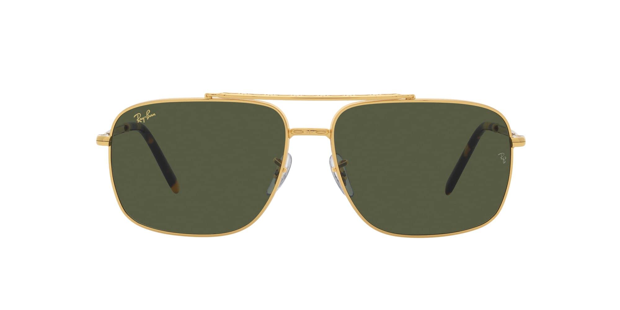 Ray-Ban RB3796 Square Sunglasses, Legend Gold/Green, 62 mm