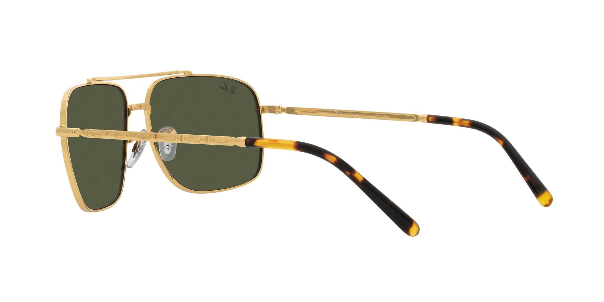 Ray-Ban RB3796 Square Sunglasses, Legend Gold/Green, 62 mm