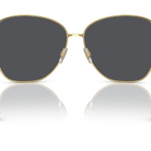 Versace Woman Sunglasses Gold Frame, Dark Grey Lenses, 60MM