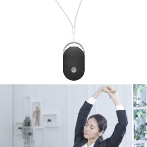 Necklace Purifier Rechargeable.,Necklace Purifier Rechargeable Silent Negative Ion Portable Mini Wearable Air Purifier for Car Bedroom (Black (dq503))