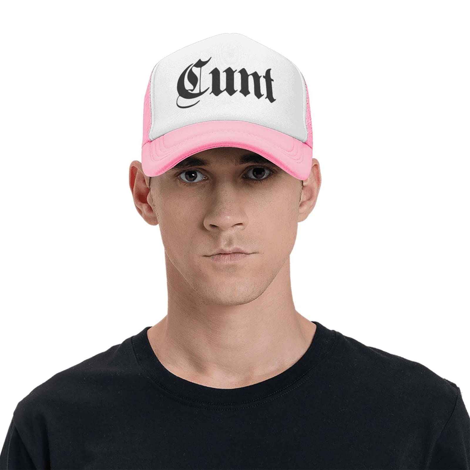 Piuuixe Cunt Funny Baseball Cap Trucker Hats Sports Hat Men Women Pink