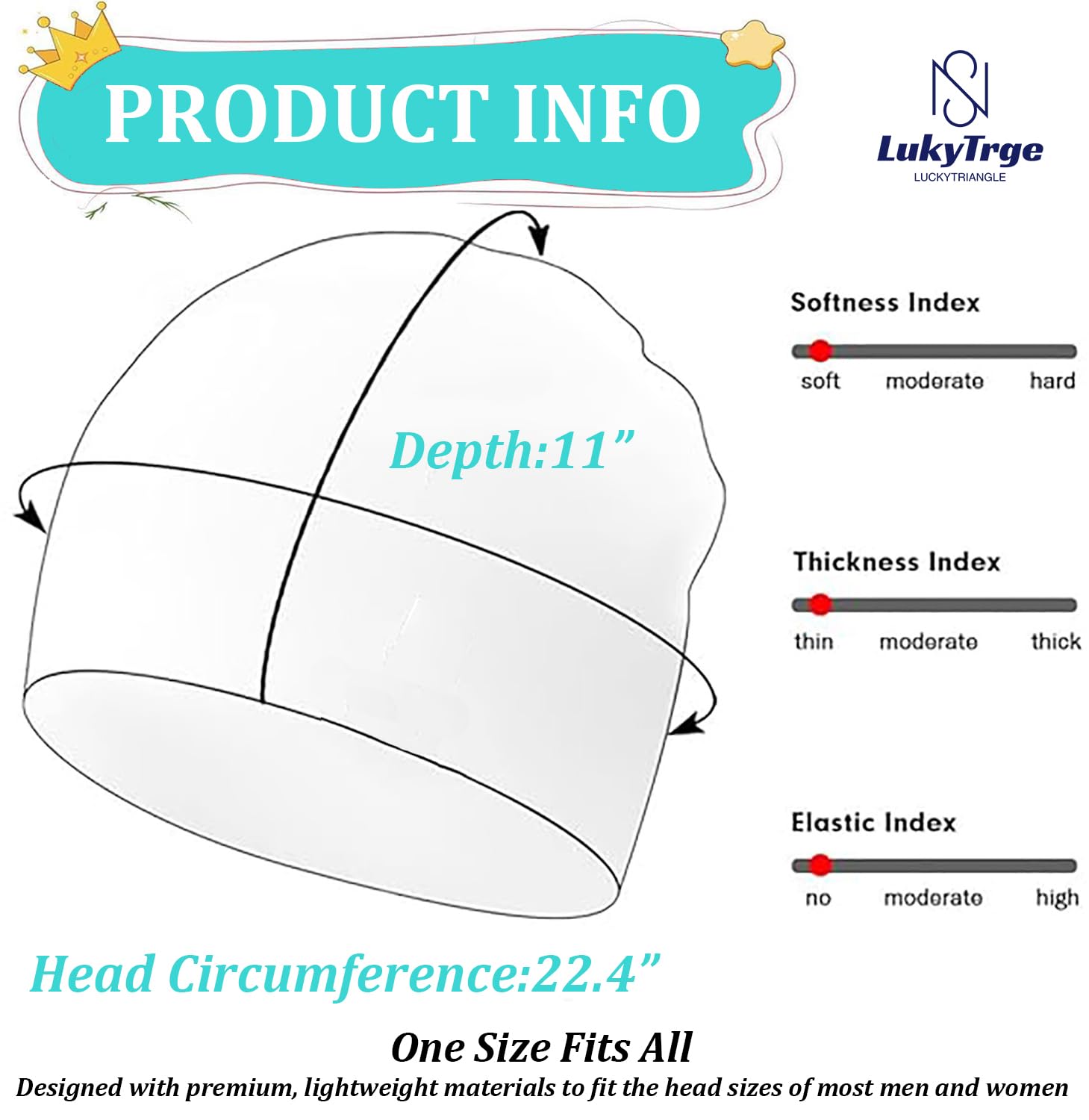 ZAMAKS EMF Protection Beanies Cap, Unisex Faraday Hat, Microwave Radiation Blocking Stretch Cap Black