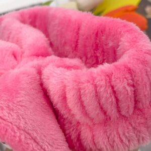 Bliqlriy Kawaii Spa Headband, Cute Headband for Women Facial Makeup, Washing, Party, Soft Microfiber Coral Skincare Shower Fluffy Towel Headbands Hair Band for Girls, Kii-ty