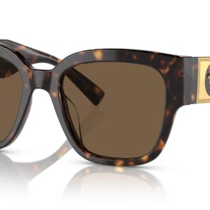 Versace VE 4437U 108/73 Havana Plastic Square Sunglasses Brown Lens