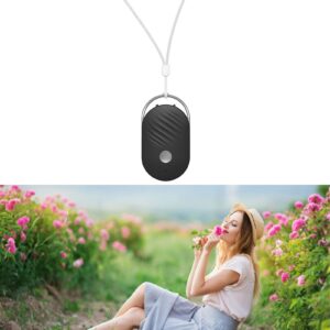 Necklace Purifier Rechargeable.,Necklace Purifier Rechargeable Silent Negative Ion Portable Mini Wearable Air Purifier for Car Bedroom (Black (dq503))