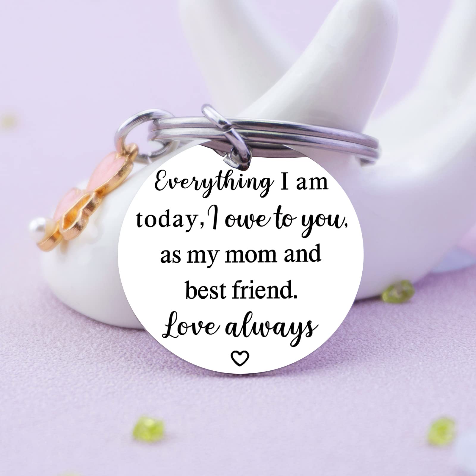 Mom Keychain Gifts from Daughter Son - Remember I Love You Mom Mother's Day Birthday Christmas Gift for Mother and Stocking Stuffer