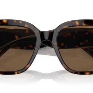 Versace VE 4437U 108/73 Havana Plastic Square Sunglasses Brown Lens