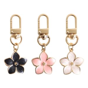 agen kgen cute flower keychains for women, aesthetic keychain charms, bag ＆ purse charms for handbags ＆ backpacks accessories (flowers-3pcs)