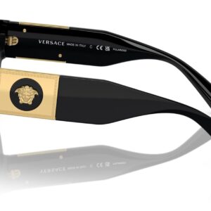 Versace VE 4437U GB1/T3 Black Plastic Square Sunglasses Grey Gradient Lens