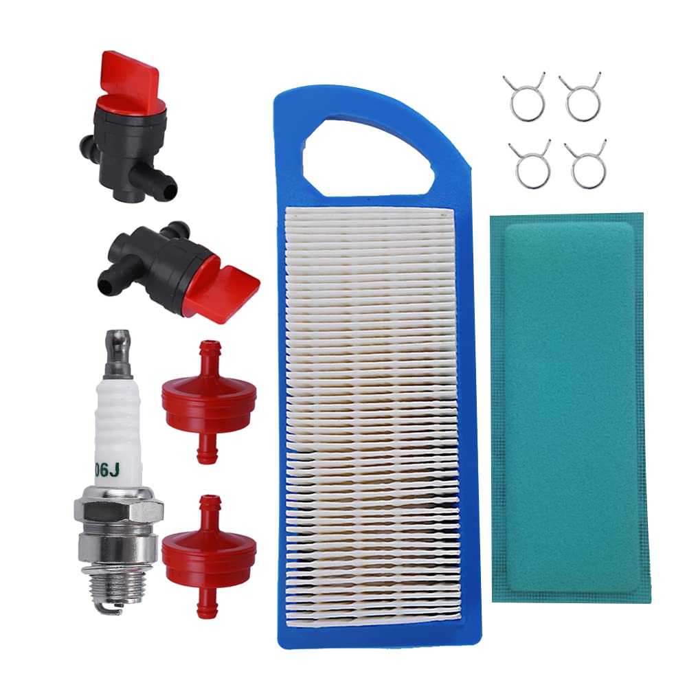 laffoonparts Lt1000 Air Filter Tune Up Kits Replacement for Brigs-Straton Craftsman Intek 15-18.5 HP Lawn Mower Replace 697153 698083 794422 697014 697776 GY20573