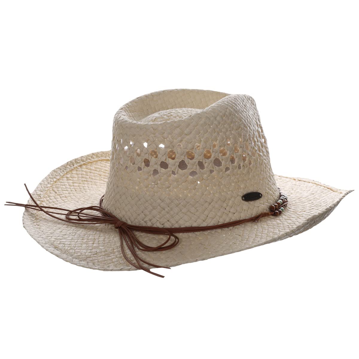 Panama Jack Drifter Sun Hat - Toyo Straw, 3 1/4" Shapeable Brim (Natural)