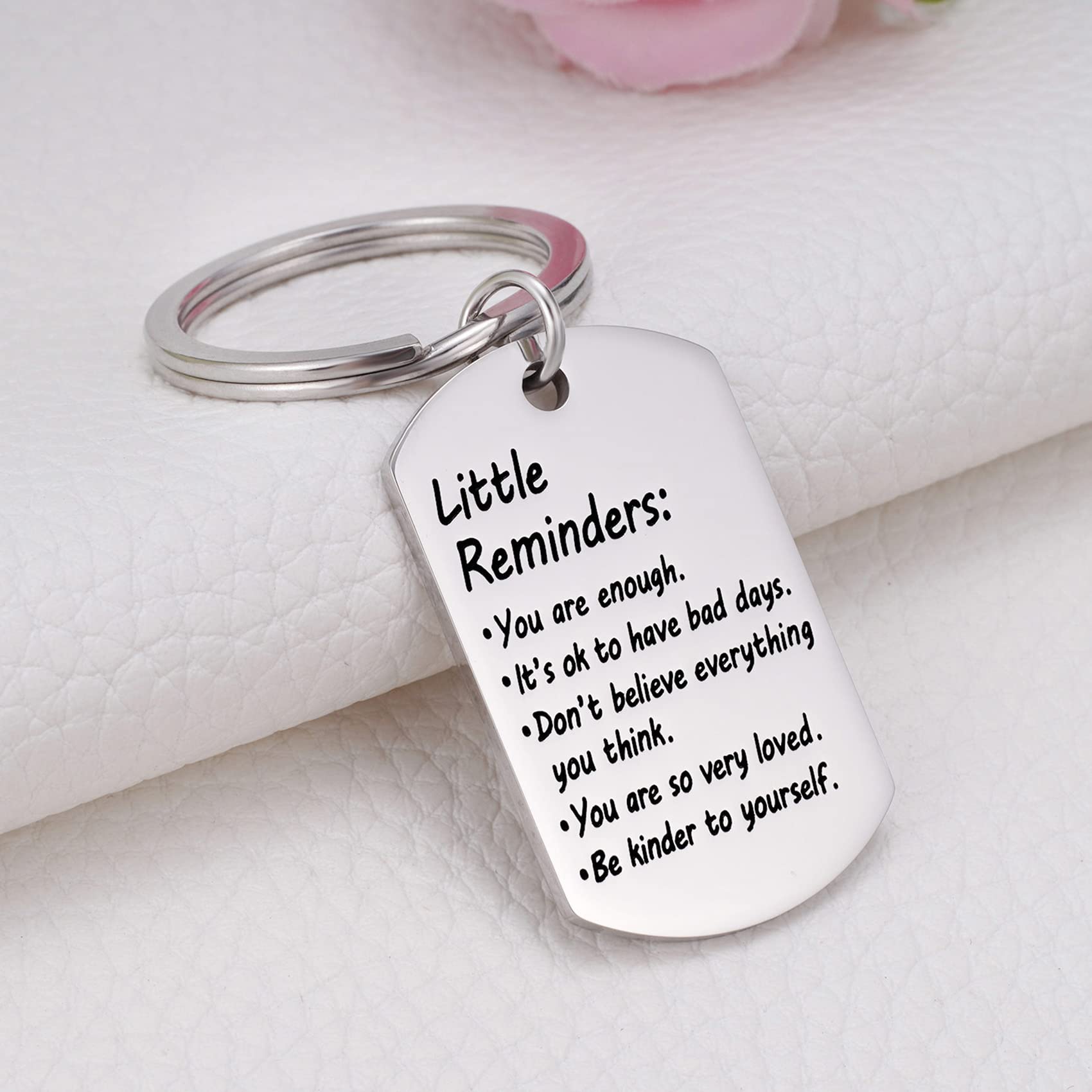 Little Reminders Keychain, Mental Health Gift, You Are Enough Keyring, Positive Thinking Reminder Daily Affirmation Inspiration Uplifting Quotes, Self Love