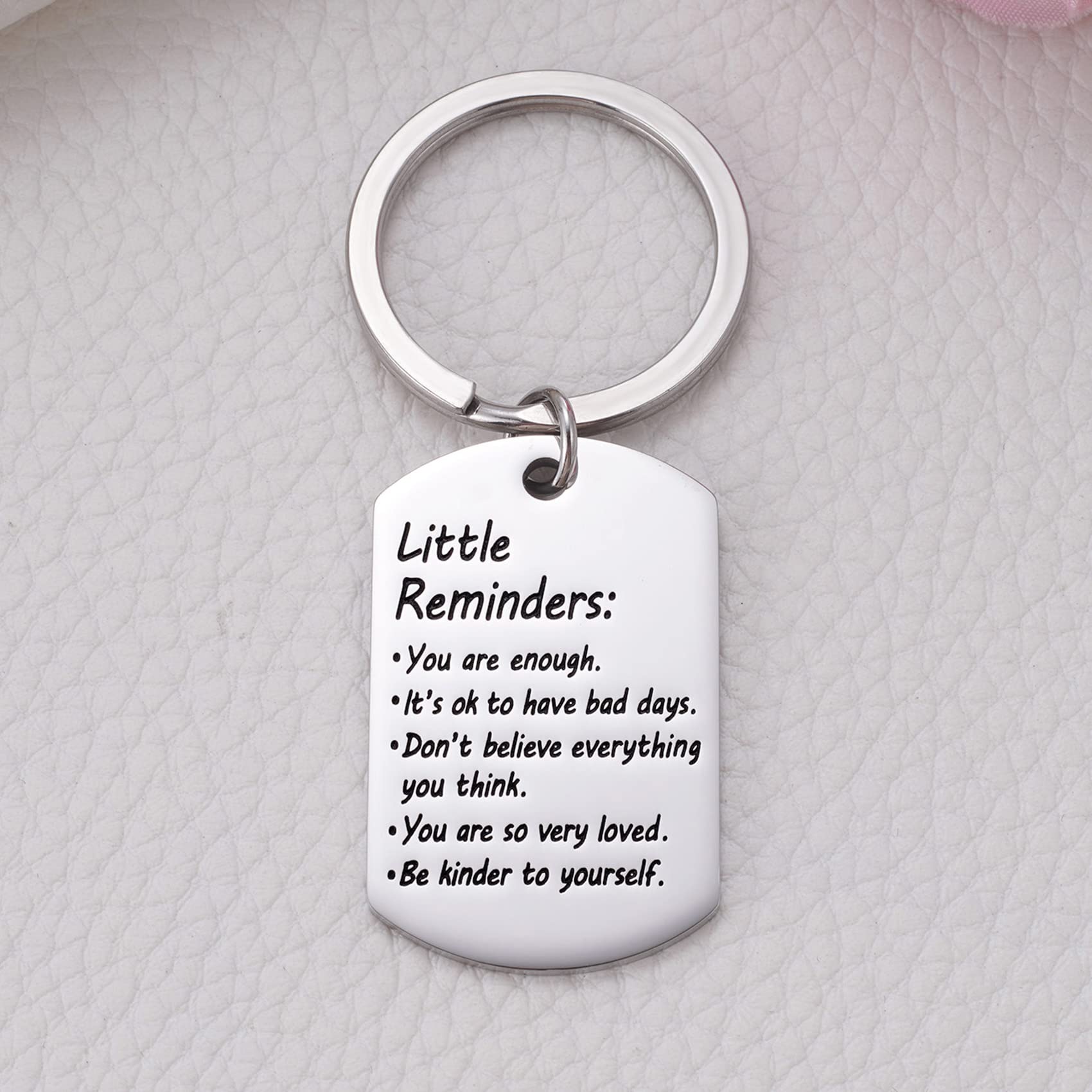 Little Reminders Keychain, Mental Health Gift, You Are Enough Keyring, Positive Thinking Reminder Daily Affirmation Inspiration Uplifting Quotes, Self Love