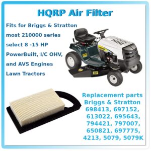 HQRP Filter Cartridge with Pre-Filter compatible with Ariens 21544020 100-640 10263 8030128 30073 RATIOPARTS 3280 Replacement for SL1554 SA 12358 parts Lawn Tractor