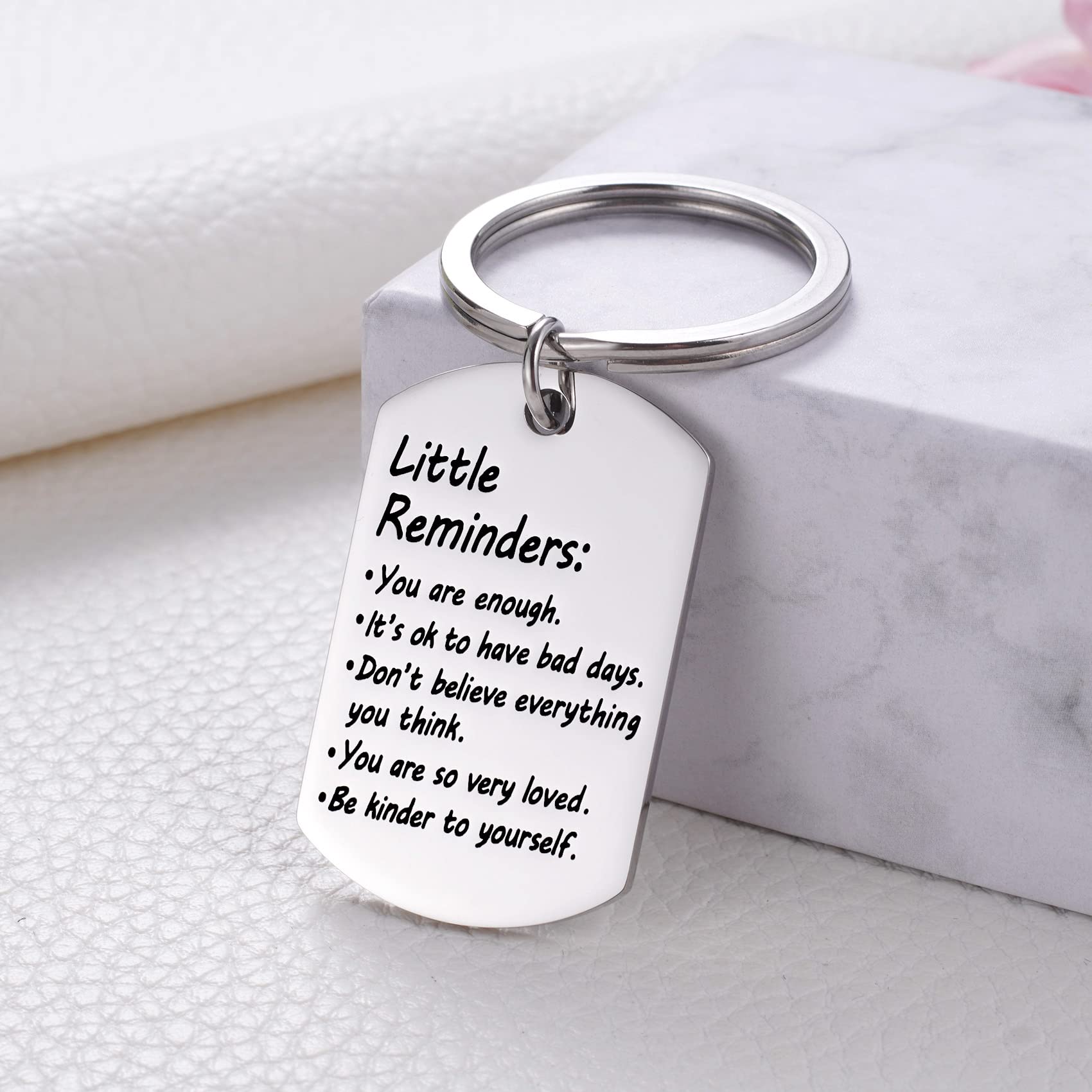 Little Reminders Keychain, Mental Health Gift, You Are Enough Keyring, Positive Thinking Reminder Daily Affirmation Inspiration Uplifting Quotes, Self Love