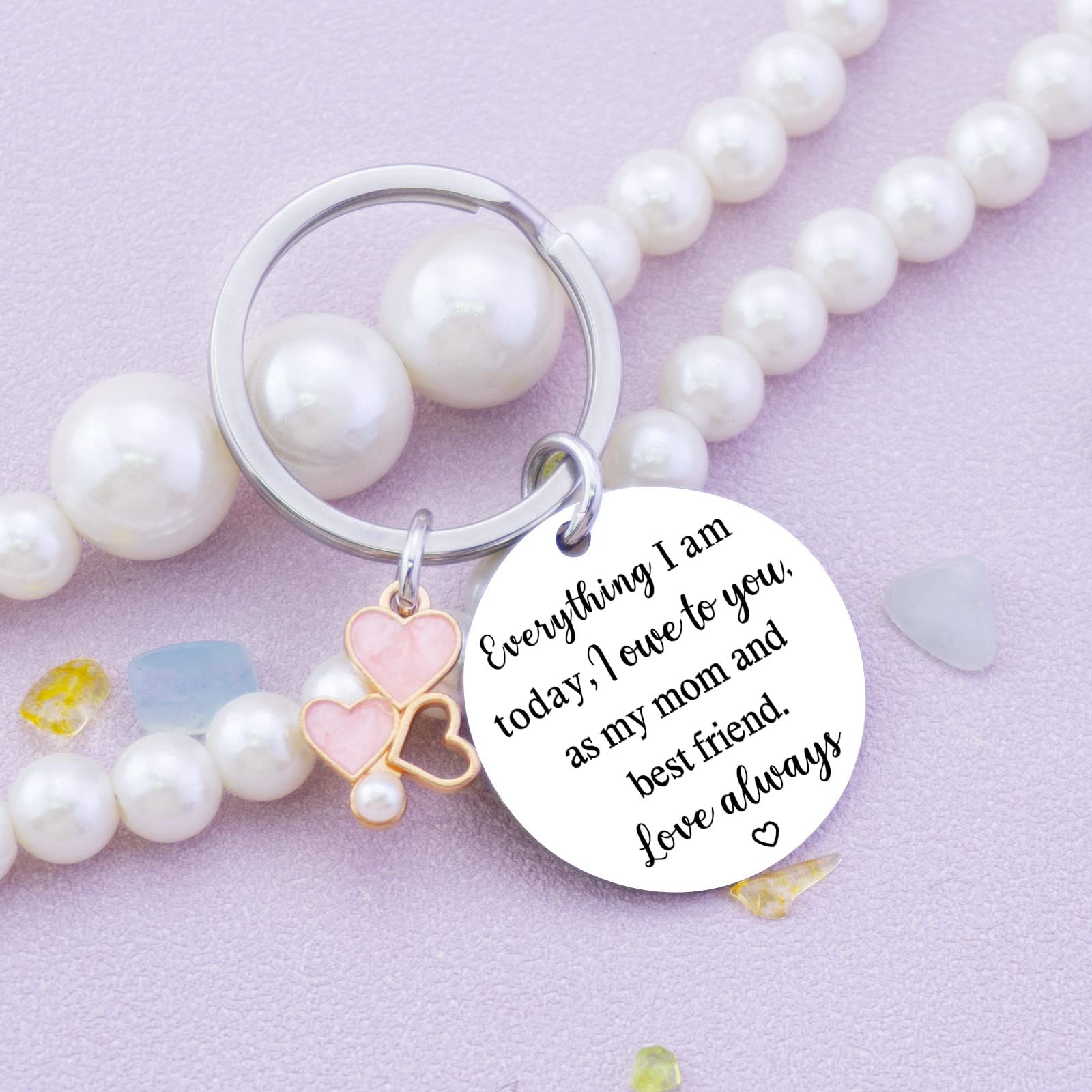 Mom Keychain Gifts from Daughter Son - Remember I Love You Mom Mother's Day Birthday Christmas Gift for Mother and Stocking Stuffer