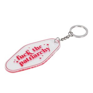 Fuck The Patriarchy Feminist Keychain, Motel Keychain, Retro Keychain, Women Empowerment