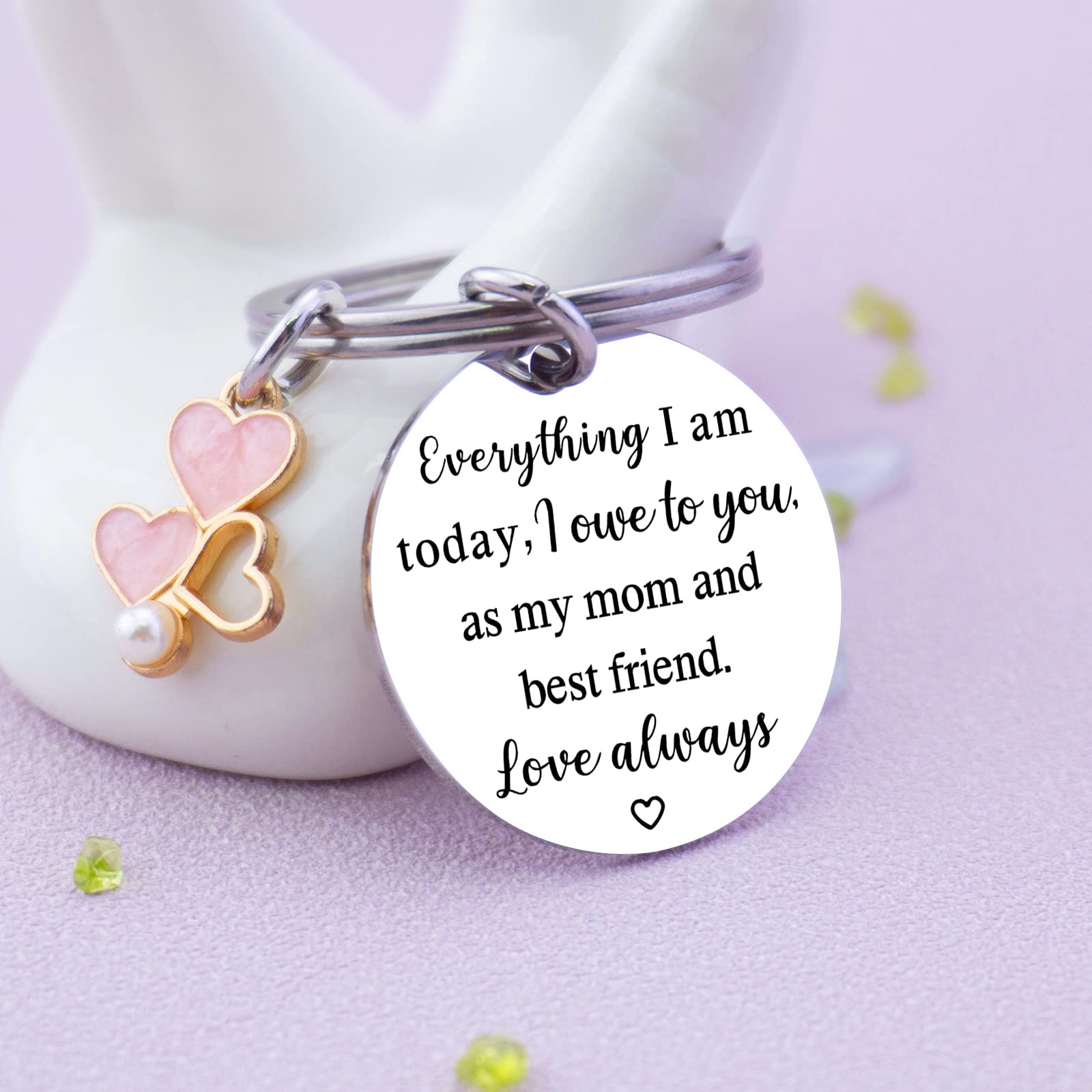 Mom Keychain Gifts from Daughter Son - Remember I Love You Mom Mother's Day Birthday Christmas Gift for Mother and Stocking Stuffer